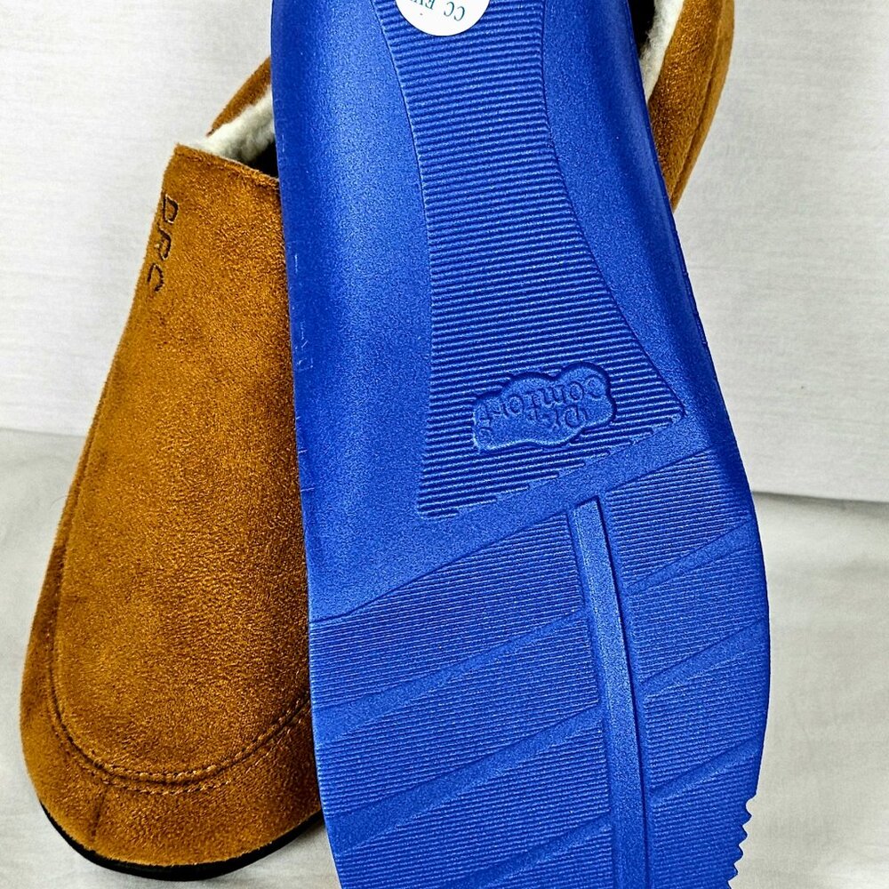 Dr Comfort Womens Slippers 11W Fleece Lined Nubuck Cozy House Shoes Gel Insert S - Picture 9 of 10